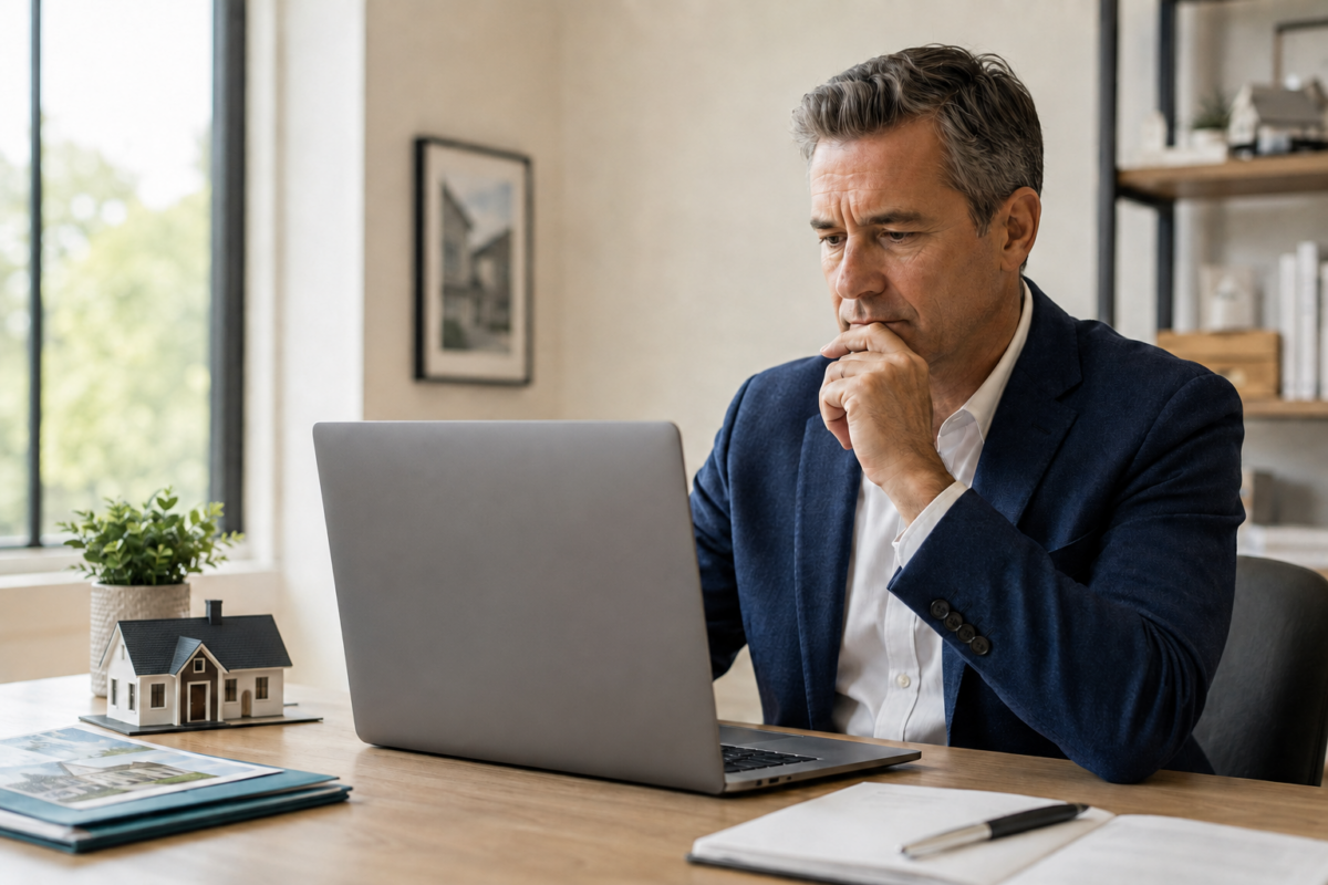 Real estate agent checking his visibility in AI search